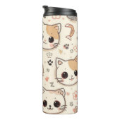 Schattigee Kat eenvoudige huisdier kitten Patroon  Thermosbeker (Geroteerd rechts)