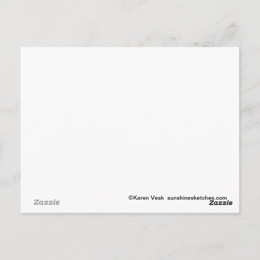 Schattigee kat eet ontbijt briefkaart (Achterkant)