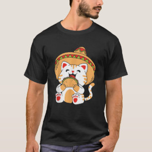 Schattigee kat eet taco t-shirt