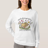 Schattigee Kat en Boeken Shirt Bloemen Kat & Boeke (Voorkant)