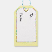 Schattigee kat en Confetti jarig Cadeaulabel (Achterkant)