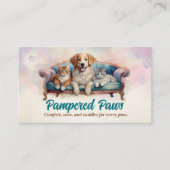 Schattigee kat en hond Huisdier sitter Visitekaartje (Voorkant)