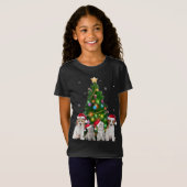 Schattigee Kat en Hond Kerstboom Kat Liefhebber Xm T-shirt (Voorkant volledig)