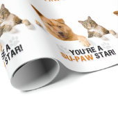 Schattigee kat en hond SuPAW Star Cadeaupapier (Rol Hoek)