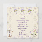 Schattigee kat en kitten Baby shower uitnodiging ~ (Achterkant)