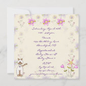 Schattigee kat en kitten meisjes Baby shower Kaart (Achterkant)