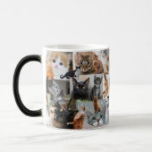 Schattigee kat en Kittens collage Magische Mok (Links)