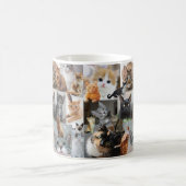 Schattigee kat en Kittens collage Magische Mok (Center)