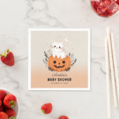 Schattigee kat en pompoen Halloween Baby shower Servet (Insitu)