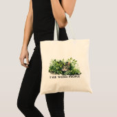 Schattigee kat en rare mensen citeren tote bag (Voorkant (product))