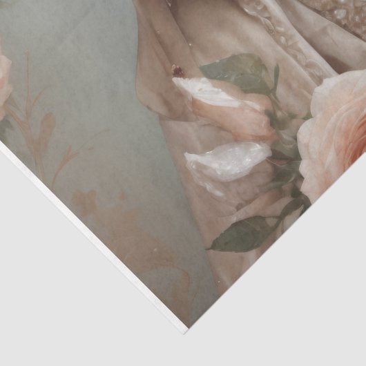 Schattigee kat en romantische Rozen - Decoupage - Tissuepapier (Detail)