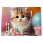 Schattigee kat en taart groot cadeauzakje (Voorkant)