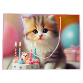 Schattigee kat en taart groot cadeauzakje (Achterkant)