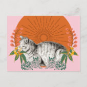 Schattigee kat en tijger Briefkaart | speelse tijg (Voorkant)
