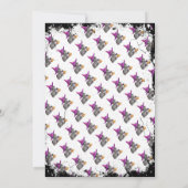 Schattigee kat en uil Halloween-feestuitnodiging Kaart (Achterkant)