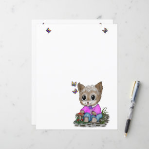 Schattigee kat en vlinder
