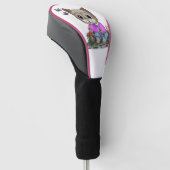 Schattigee kat en vlinder golfheadcover (Schuin)