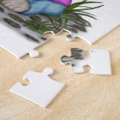 Schattigee kat en vlinder legpuzzel (Zijkant)
