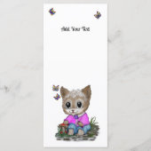 Schattigee kat en vlinder menu (Voorkant)