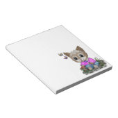 Schattigee kat en vlinder notitieblok (Schuin)