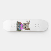 Schattigee kat en vlinder persoonlijk skateboard (Horizontaal)