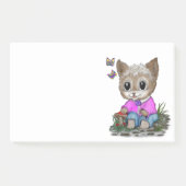 Schattigee kat en vlinder post-it® notes (Voorkant)
