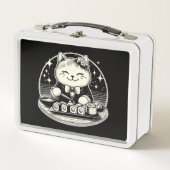 Schattigee kat eten sushi japans kawaii (Voorkant)