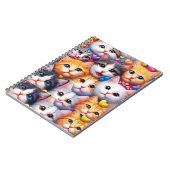 Schattigee Kat Gezichten Siral Notitieboek (Linkerzijde)