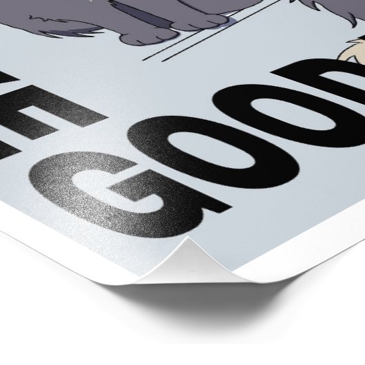 Schattigee kat goed leven foto afdruk (Hoek)