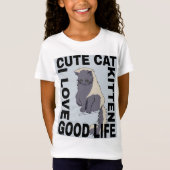 Schattigee kat goed leven t-shirt (Voorkant)