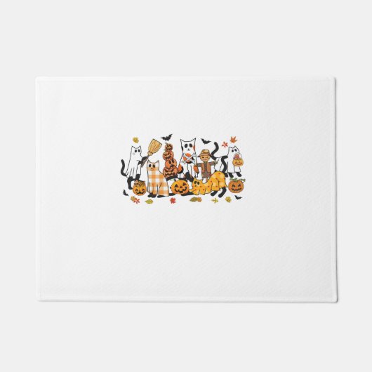 Schattigee kat Halloween Deurmat (Voorkant)