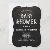 Schattigee kat heks Halloween Baby shower Kaart (Voorkant)