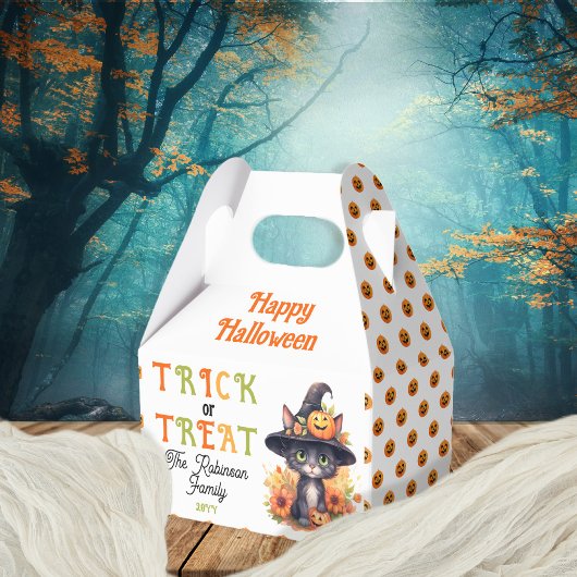 Schattigee kat heks Pet Trick or treat Halloween Bedankdoosjes