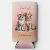 Schattigee Kat & Hond Waterverf Seltzer Blikjeskoeler (Voorkant)