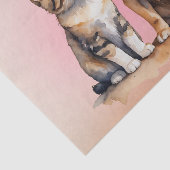 Schattigee Kat & Hond Waterverf Tissuepapier (Detail)