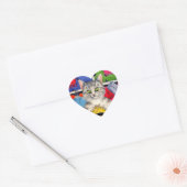 Schattigee kat houdt van breien stickers (Envelop)
