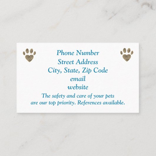 Schattigee Kat Huisdier Zittend Dier Professioneel Visitekaartje (Achterkant)