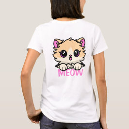 Schattigee kat in broekzak T-shirt