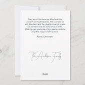 Schattigee kat in de buurt van open haard Vrolijk  Feestdagenkaart (Achterkant)