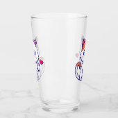 Schattigee kat in de liefde teken Hand-57577 Glas (Links)