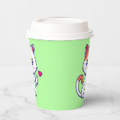 Schattigee kat in de liefde teken Hand-57577 Papieren Bekers (Links)