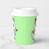 Schattigee kat in de liefde teken Hand-57577 Papieren Bekers (Rechts)