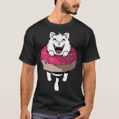 Schattigee kat in donut ring donuts t-shirt (Voorkant)
