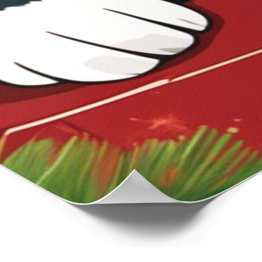 Schattigee kat in een pak Grappige kerst Poster (Hoek)