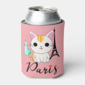 Schattigee kat in Parijs Blikjeskoeler (Blikje Voorkant)