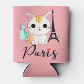 Schattigee kat in Parijs Blikjeskoeler (Voorkant)