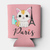 Schattigee kat in Parijs Blikjeskoeler (Achterkant)