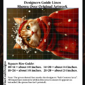 Schattigee kat in rode sneeuwvlok sjaal ED8L Decou Tissuepapier