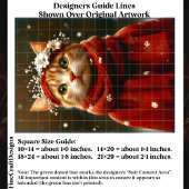 Schattigee kat in rode sneeuwvlok sjaal ED8R Decou Tissuepapier