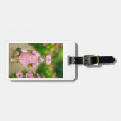 Schattigee kat in roze verpleegster uniform Bagage Bagagelabel (Voorkant horizontaal)